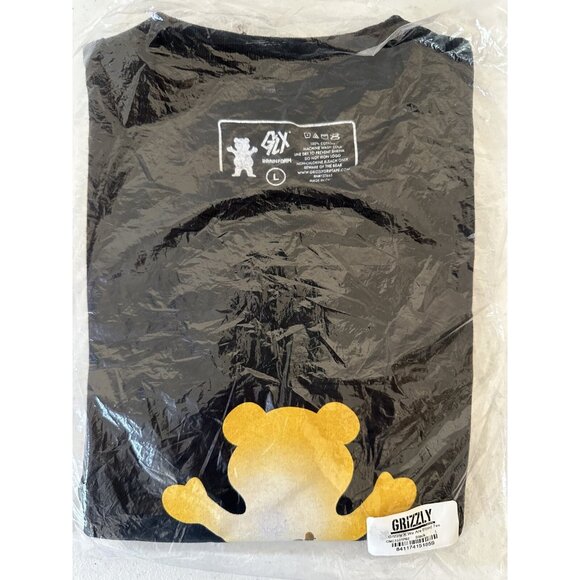 Grizzly skateboard griptape T shirt NEW x We Are Blood L Large bear skater NIP - Picture 1 of 9